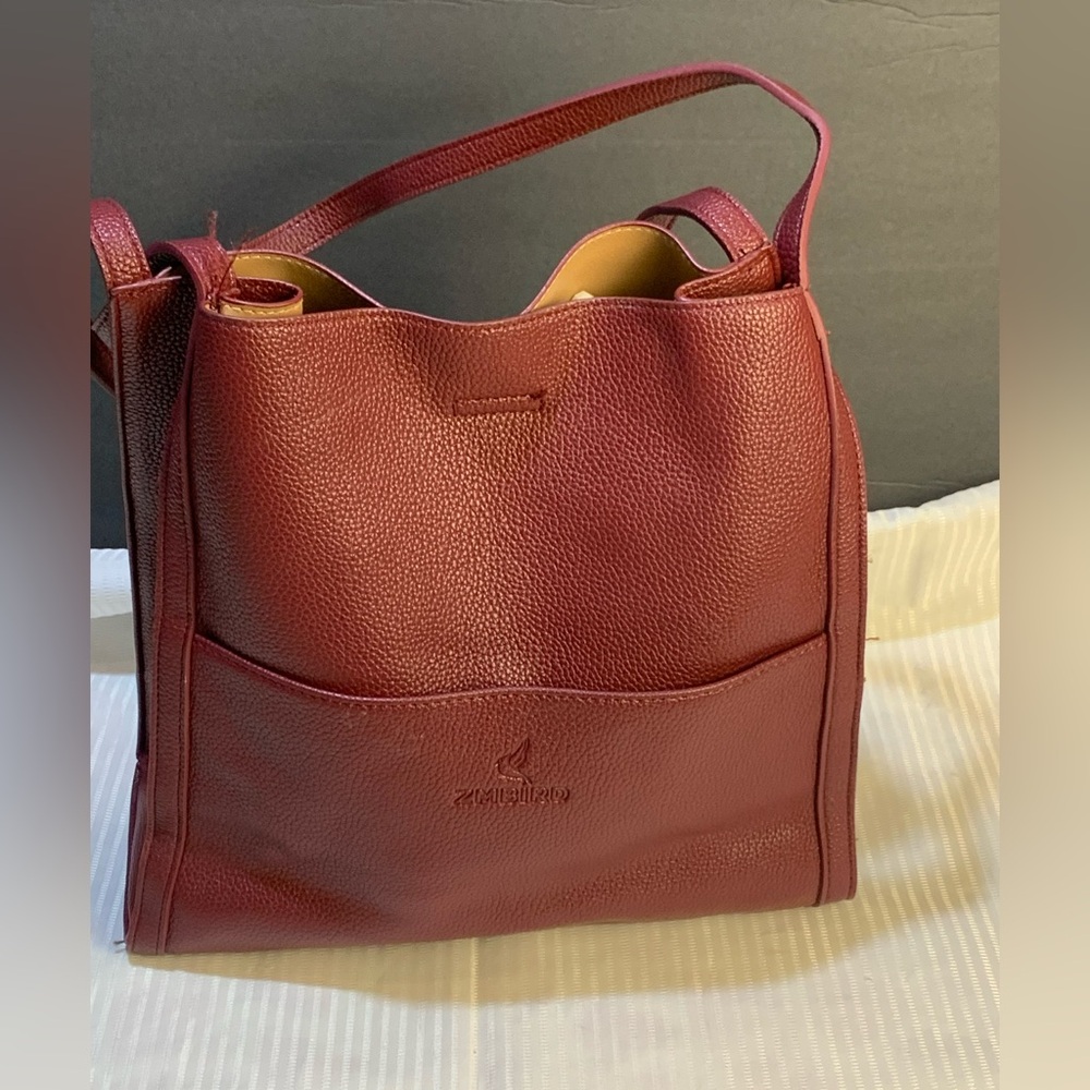 ZMBIRD Tote Shoulder Purse Bag Dark Cherry. See all pics. EC